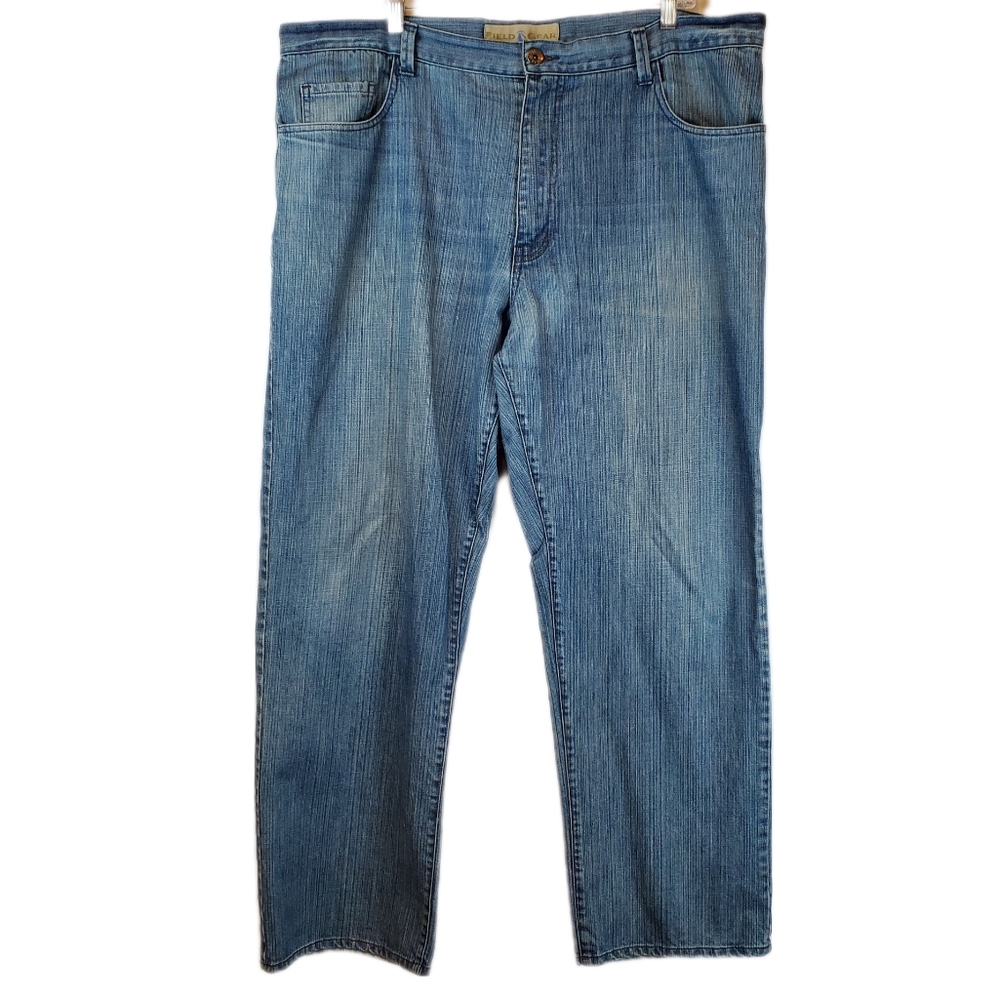 Field Gear Relaxed Straight Denim Jeans Size 42x32 Mens 100% Organic Cotton